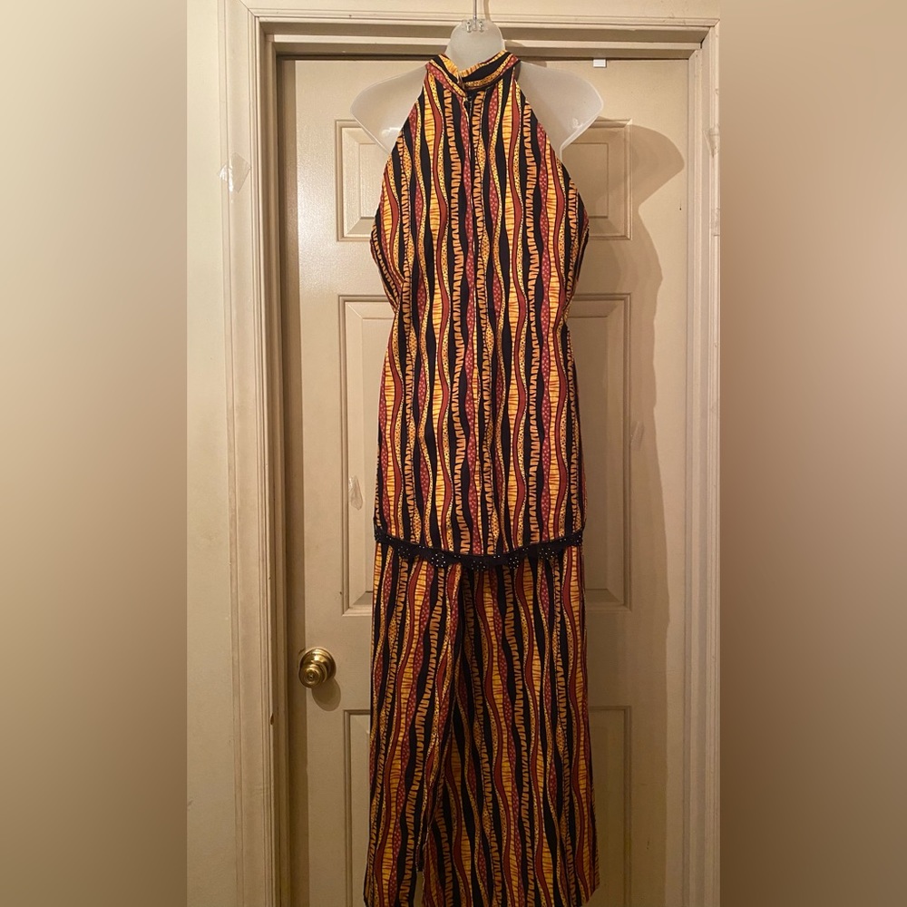 Three piece African print dress set